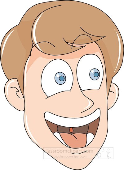 happy facial expression clipart