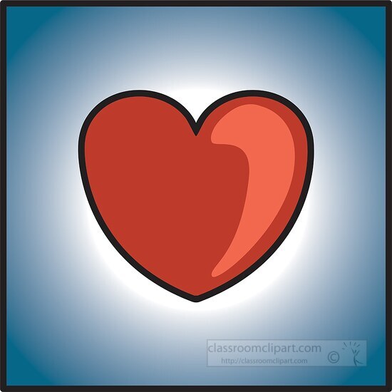 heart blue background clipart