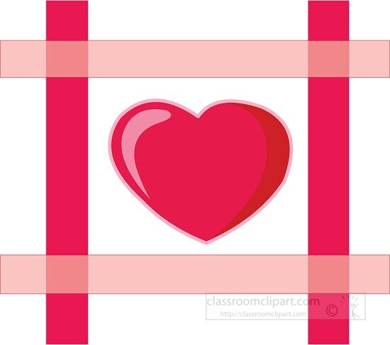 heart in center of frame clipart