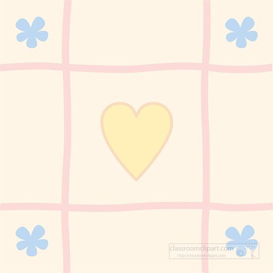 heart pattern with horizontal vertical lines