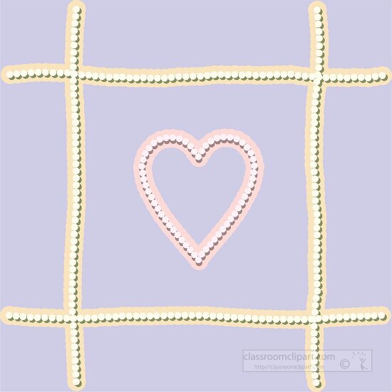 heart pattern yellow lines