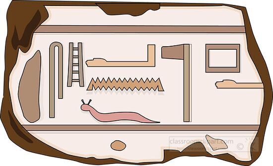 hieroglyphs on a tablet clipart