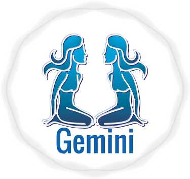 horoscope gemini astrology sign vector clipart