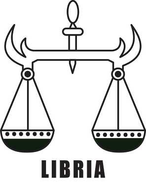 horoscope libria black outline vector clipart