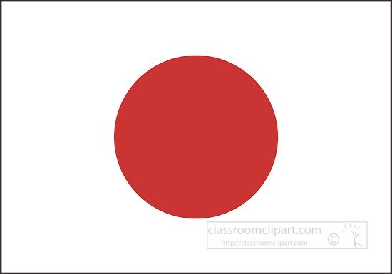 Japan flag flat design clipart