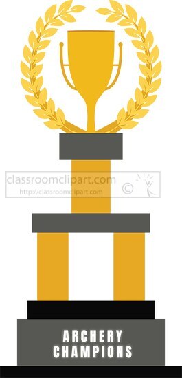 large archert championship trophy clipart