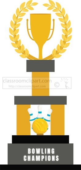 large bowlingchampionship trophy clipart