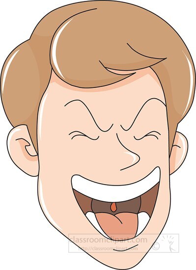 laugh facial expression clipart