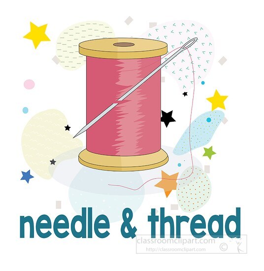 learning to read pictures and word needle thread