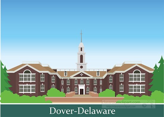 legislative hall state capitol dover delaware clipart