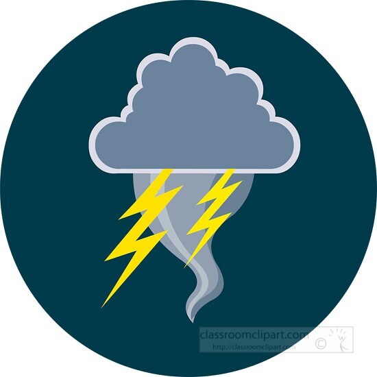 lightning tornado weather icon clipart 218