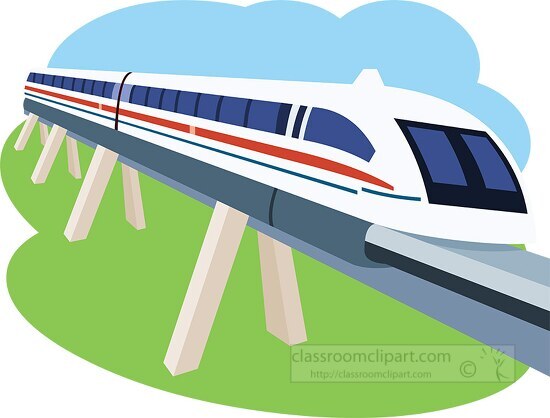 maglev train clipart