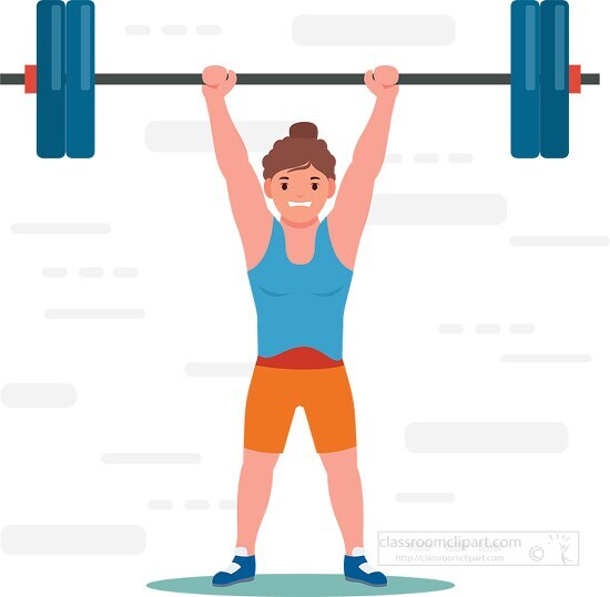 man weight lifting sports clipart