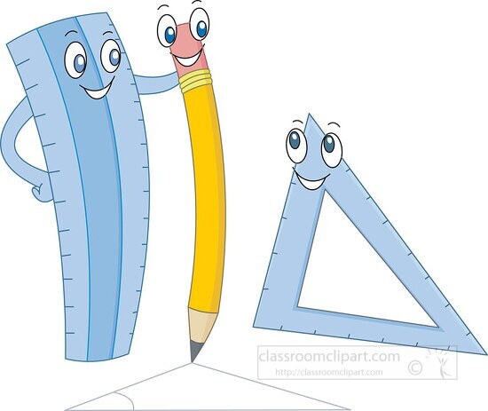 mathematics tools ruler pencil clipart 7156