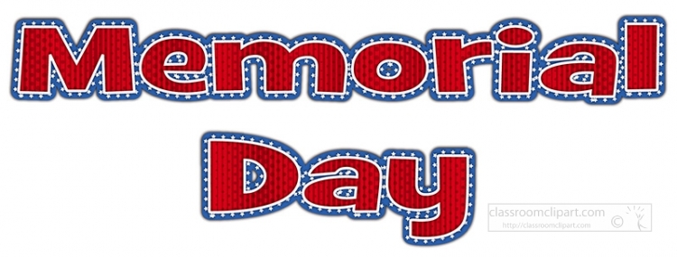 memorial day word clipart