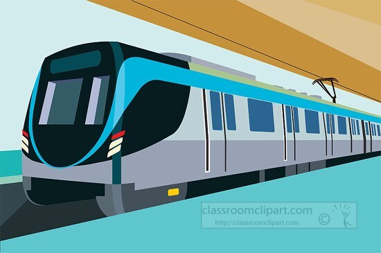 metro train transportation clipart