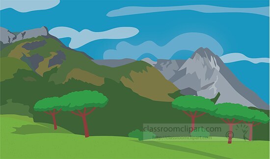 mount mulanje malawi africa clipart