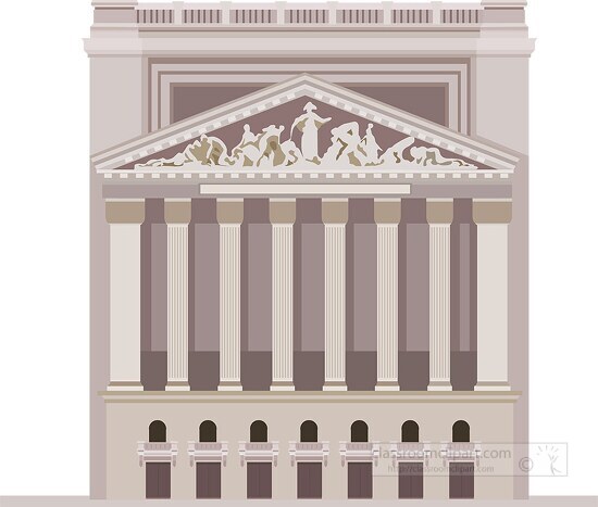 new york stock exchange building clipart