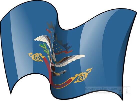 north dakota state flag waving clipart