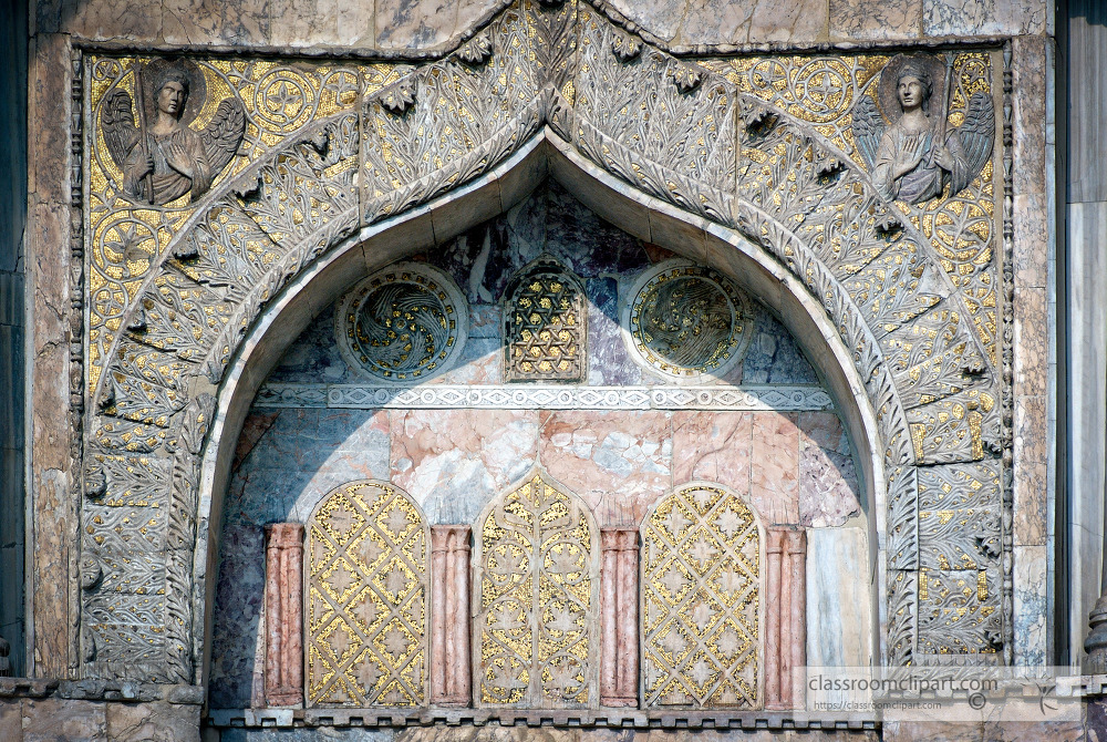 Archtectural detail in church padua italy