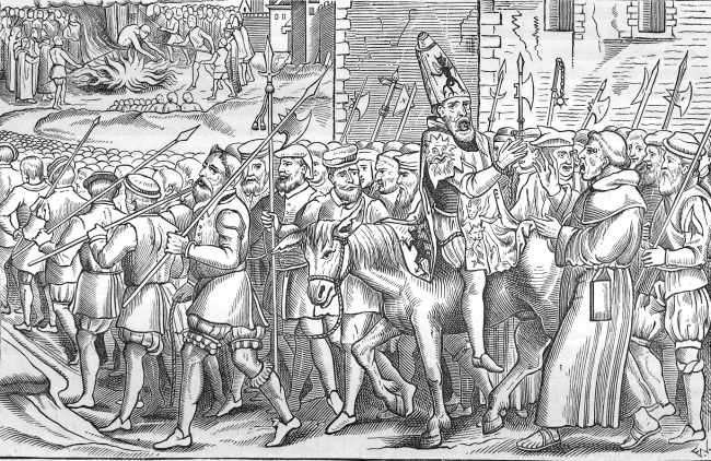 Burning Of English Merchant Medieval Illustration