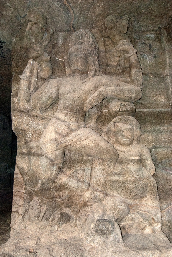 Carved Relief in Rock Elephanta Caves