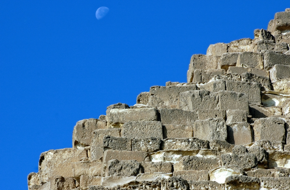 Closeup Great Pyramids Giza Egypt photo 5346