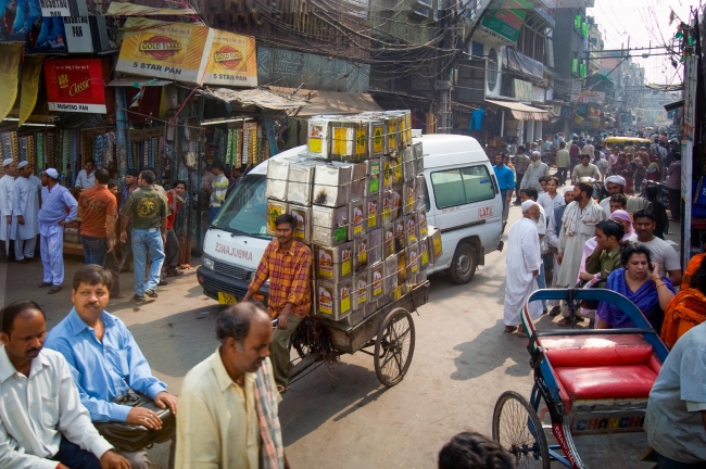 delhi1 city street with people