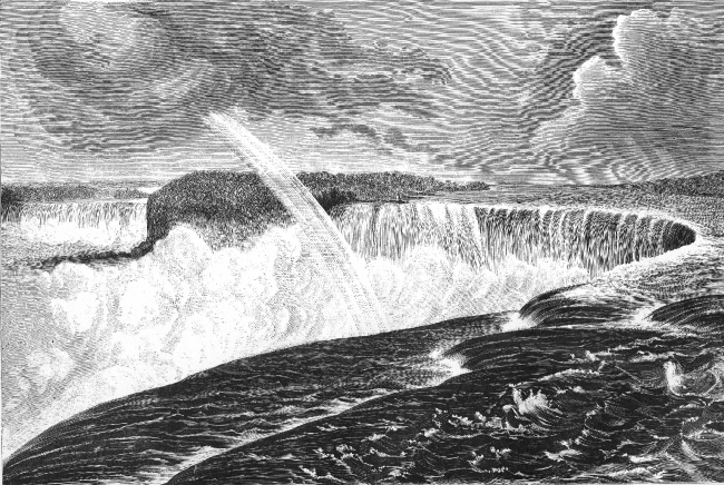 grand view of the horseshoe canadian american falls historical i