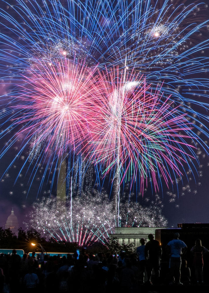 Independence Day celebration with fireworks