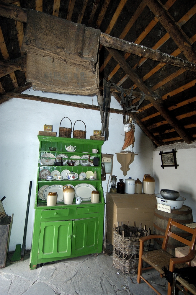 Interior of a 19th century  bog village