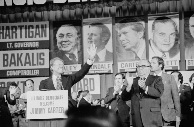 Jimmy Carter Illinois State Democratic Convention in Chicago