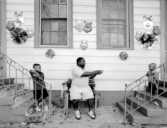 man and children New Orleans Louisiana