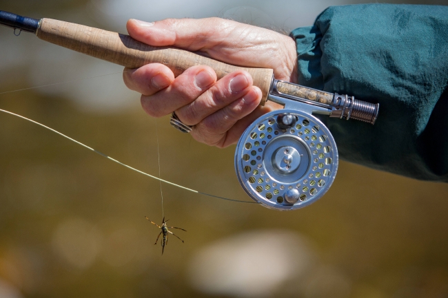 man holding fishing rod