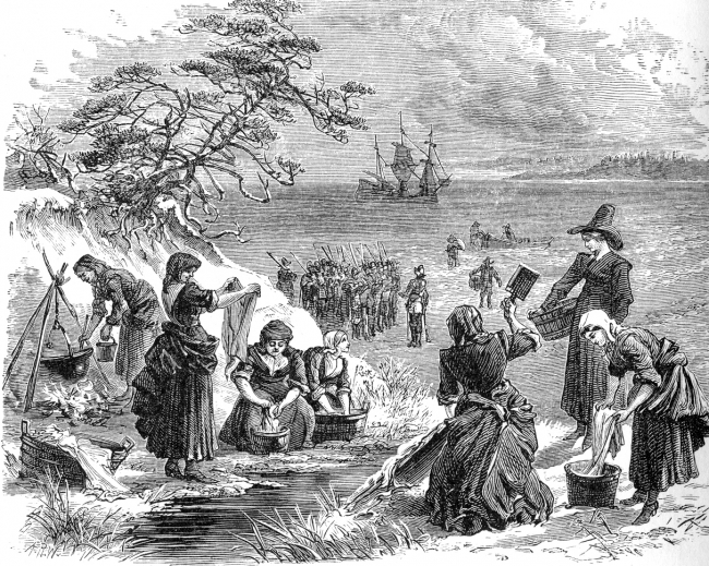 mayflower historical illustration