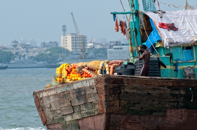 old wooden ship mumbai india