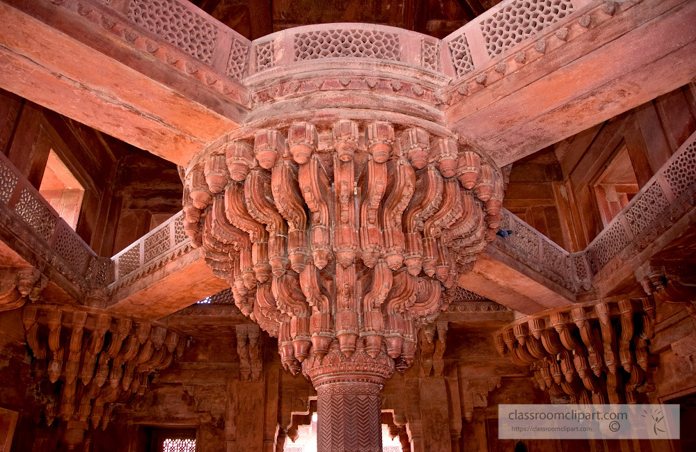 ornate wooden architecture fatehpur india