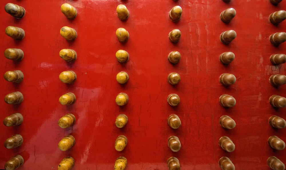 Red and Gold Doors at the Ming Tombs 6422A