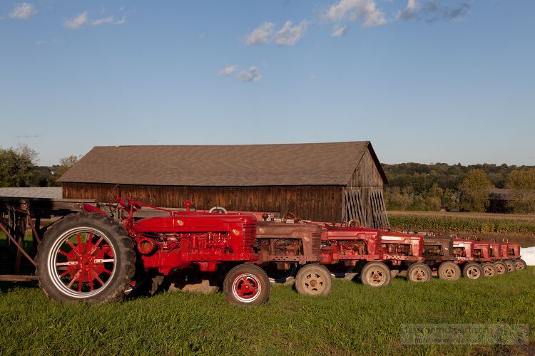 red tractors and tobacco barns in suffield connecticut 4