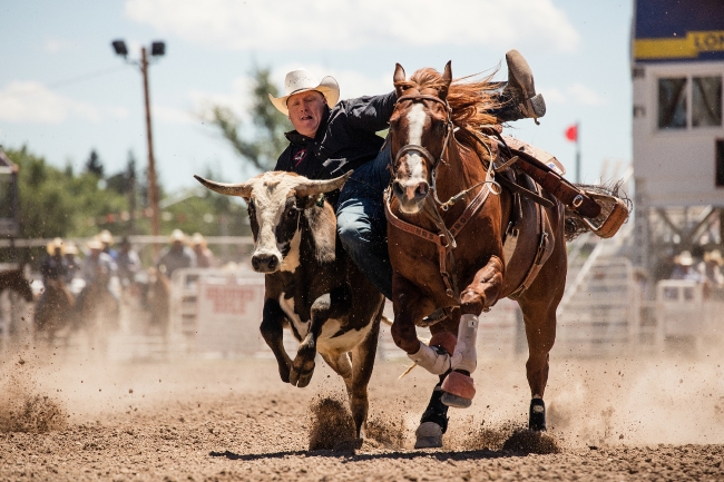 Rodeo action at the Cheyenne Frontier Days