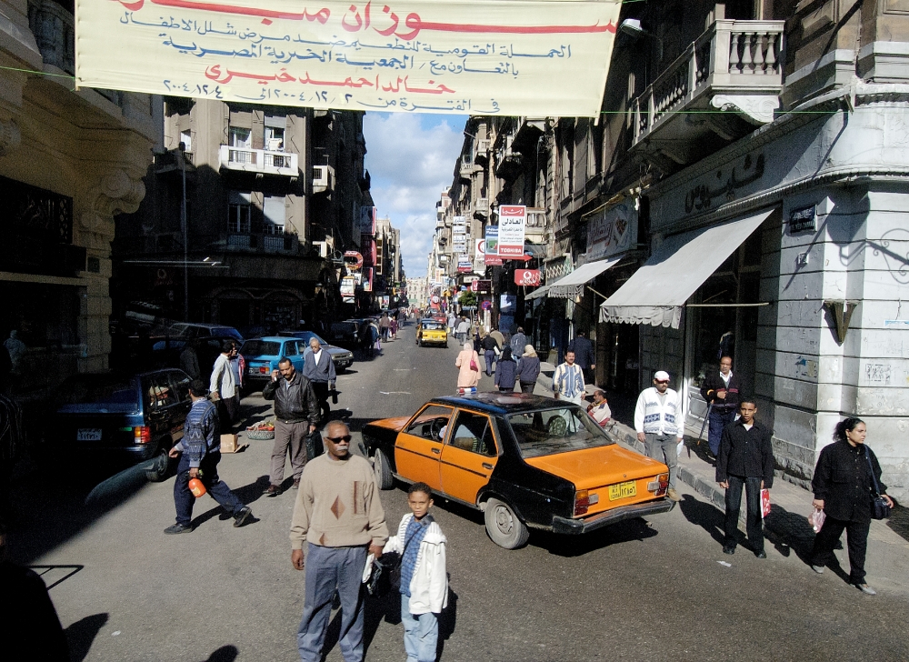 street scene alexandria egypt 1383a