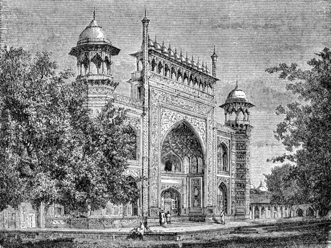 Taj Mahal Historical Illustration