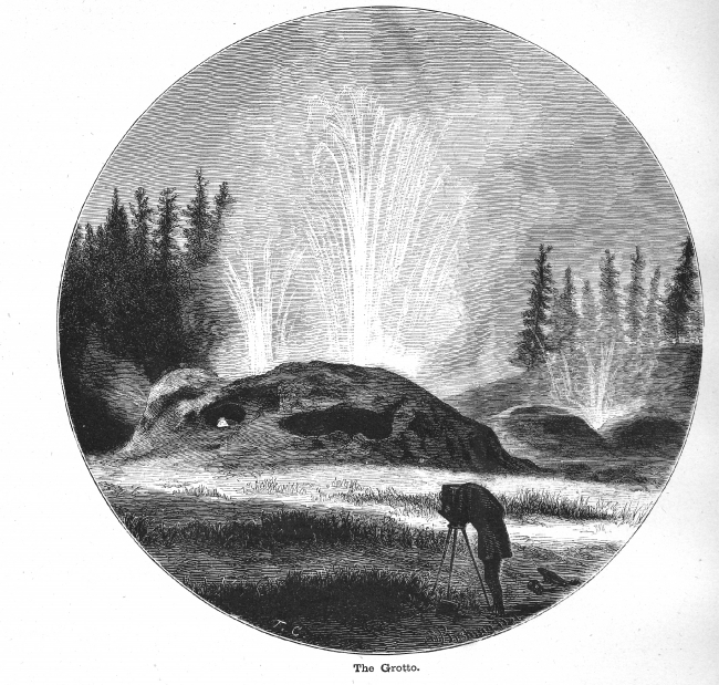 the grotto yellowstone historical illustration