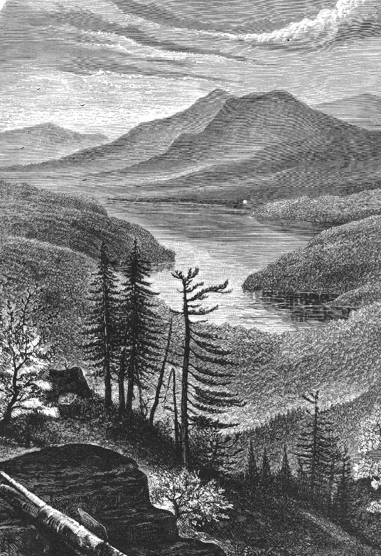 upper ausable lake adirondacks historical illustration