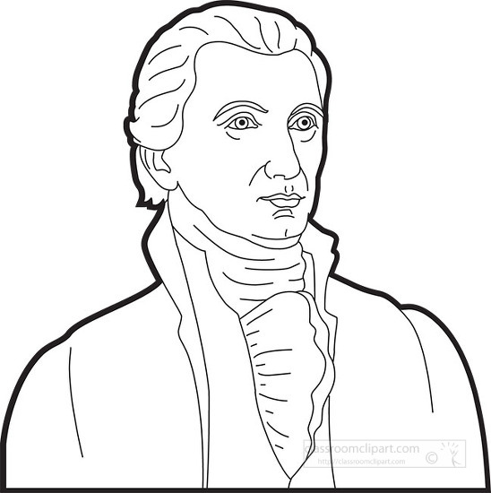 president james monroe black outline clipart