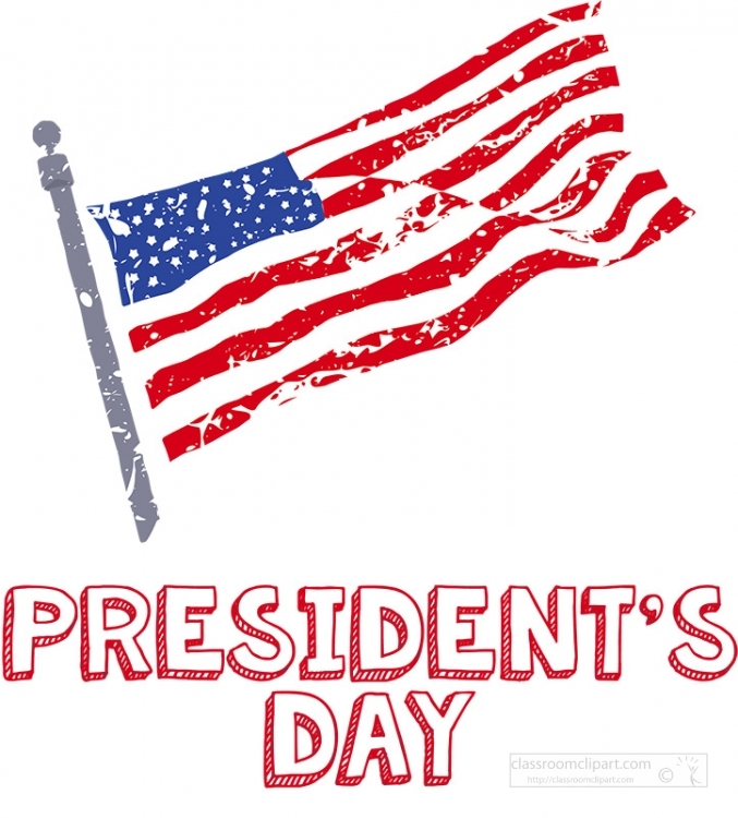 presidents day clipart flag