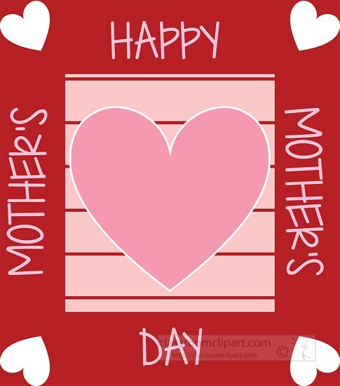 red frame heart happy mothers day 215