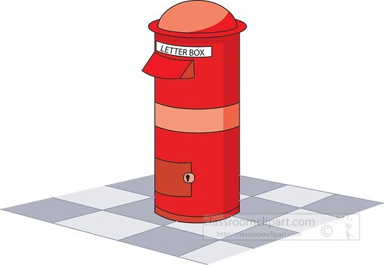 red mail box letters clipart 7154