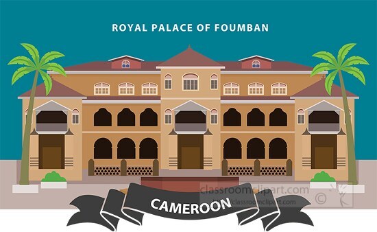 royal palace of foumban cameroon africa clipart