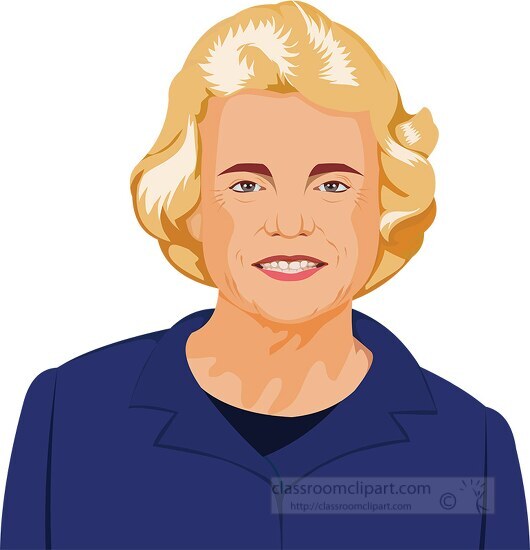 sandra day O connor justice clipart 710